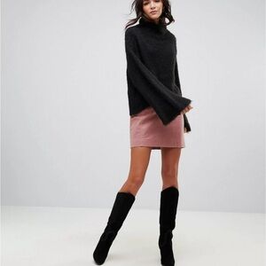 FREE PEOPLE Modern Femme Vegan Leather Skirt